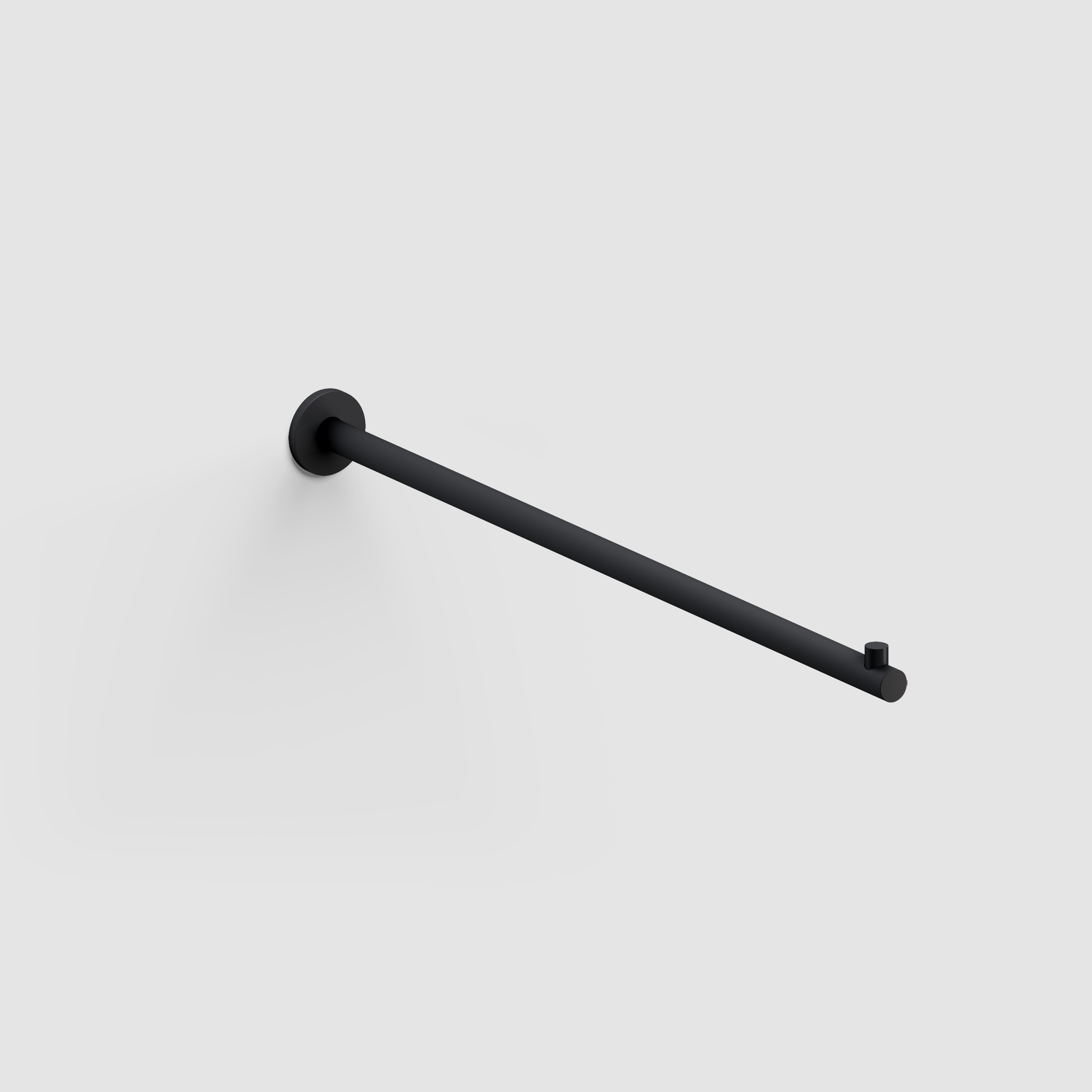 Clou Kaldur handdoekrek 42cm, recht, mat zwart
